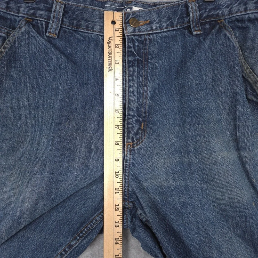 Carhartt Loose Fit Mens Size 36x32 Distressed Grunge Blue Denim Jeans BD4941-M